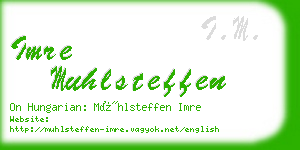 imre muhlsteffen business card